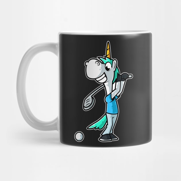 Unicorn Golf Player Golfer Golfing Funny Kids Boys print by theodoros20